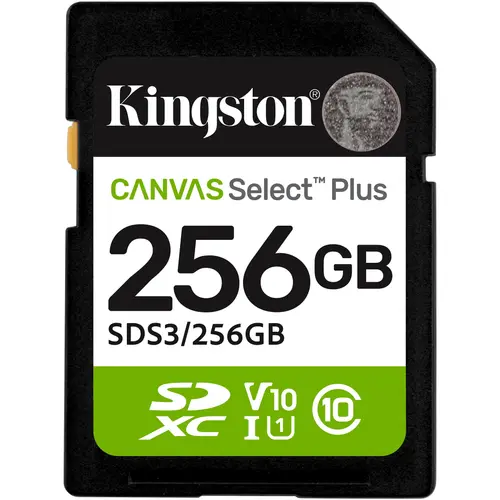 Card de Memorie SDXC Kingston Select Plus, 256GB,  Clasa 10 UHS-I Performance