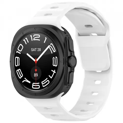 Curea Techsuit W055 pentru Samsung Galaxy Watch Ultra, Alb
