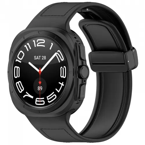 Curea Techsuit W056 pentru Samsung Galaxy Watch Ultra, Negru