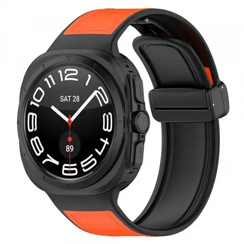 Curea Techsuit W056 pentru Samsung Galaxy Watch Ultra, Portocaliu