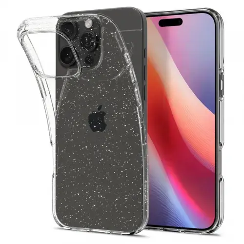 Husa pentru Apple iPhone 16 Pro, Spigen, Liquid Crystal Glitter, Transparenta