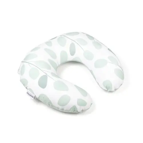 Perna Doomoo pentru alaptat 2 in 1 Softy Leaves Aqua Green