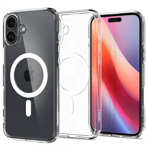 Husa MagSafe pentru Apple iPhone 16, Spigen, Ultra Hybrid, Alba