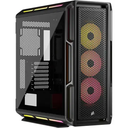 Carcasa Corsair iCUE Link 5000T LX RGB, Middle Tower, Tempered glass, Negru