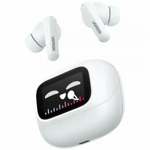Casti TRue Wireless UGREEN HiTune T6 Magic WS211, Bluetooth, ANC, MultiPoint, Alb