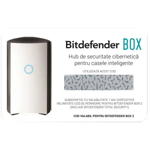 Bitdefender BOX, reinnoire licenta, scratch card