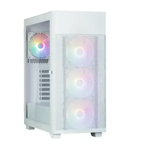 Carcasa Zalman S5 Neo, Middle tower, Tempered glass, fara sursa, Alb