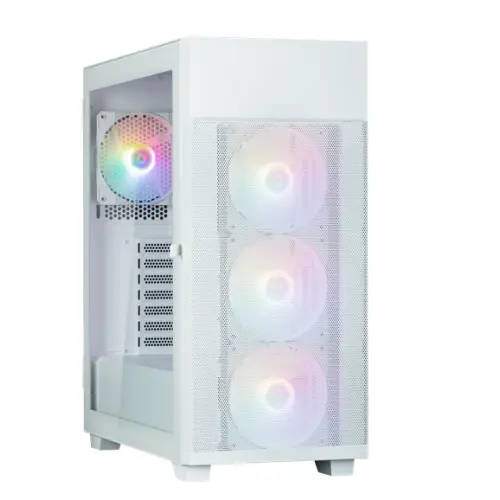 Carcasa Zalman S5 Neo, Middle tower, Tempered glass, fara sursa, Alb