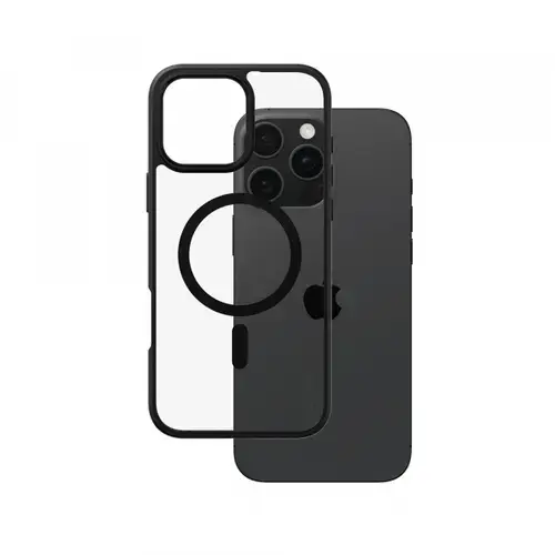 Husa MagSafe pentru Apple iPhone 16 Pro Max, PanzerGlass, Care Urban Combat, Neagra Transparenta