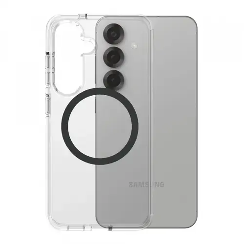 Husa pentru Samsung Galaxy S25 S931, PanzerGlass, Care Urban Combat, Transparenta Neagra