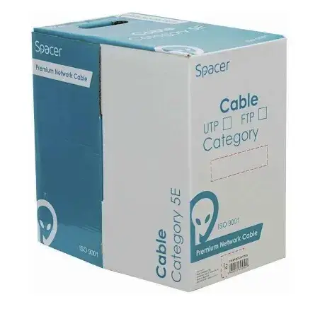 Cablu retea Spacer SPLC-UCAT6-CCA-100, UTP, CAT6, 100 m