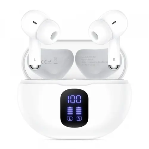 Casti True Wireless Tech-Protect Ultraboost Pro G2, Bluetooth, Alb