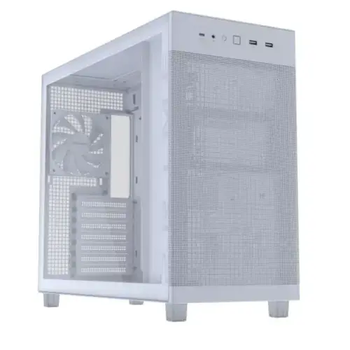 Carcasa ASUS Prime AP303 TG, Fara sursa, Middle Tower, Tempered glass, Alb