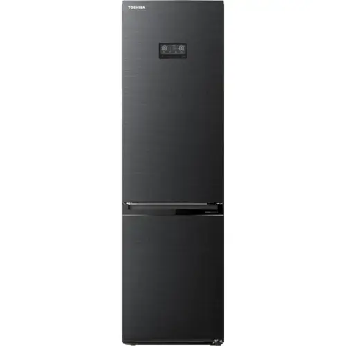 Combina frigorifica Toshiba GR-RB500WE-PMJ, 378 l, No Frost, Pure BIO + Alloy Cooling, Flex Drawer, Control touch, Raft sticle, Iluminare LED, Clasa E, H 201 cm, Antracit