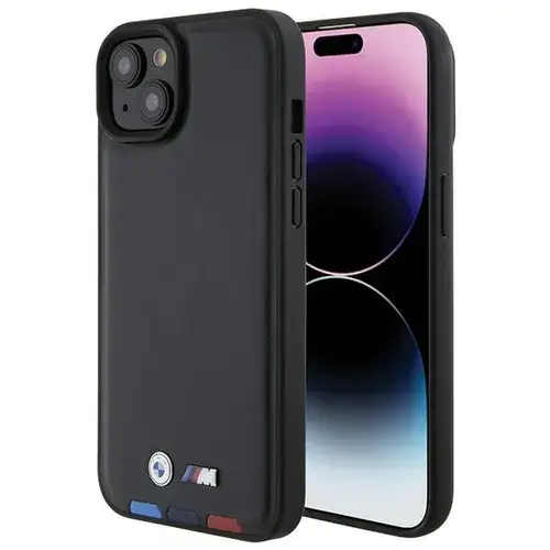 Husa pentru Apple iPhone 15 Plus, BMW, Stamp Tricolor, Neagra
