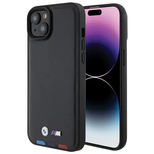 Husa pentru Apple iPhone 15 Plus, BMW, Stamp Tricolor, Neagra