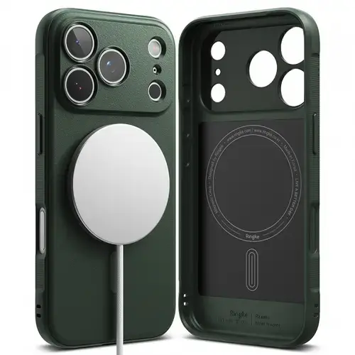 Husa MagSafe pentru Apple iPhone 17 Pro, Ringke, Onyx, Verde Inchis
