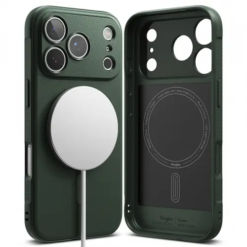 Husa MagSafe pentru Apple iPhone 17 Pro, Ringke, Onyx, Verde Inchis