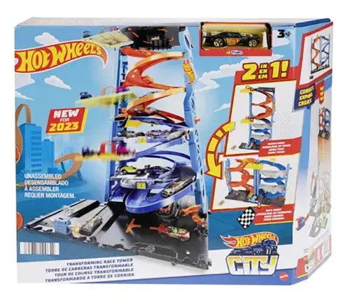 Set de joaca 2 in 1  Hot Wheels Turn de curse cu masina inclusa