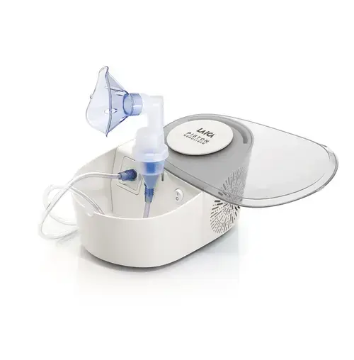Aparat de aerosoli Laica NE2012, compartiment  accesorii, cu piston, copii si adulti