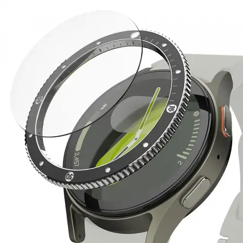 Rama Protectie Ringke Premium Styling pentru Samsung Galaxy Watch7 40mm, Model 2, Negru