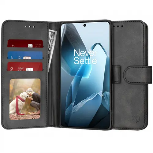 Husa Techsuit Diary Book pentru OnePlus 13, Negru