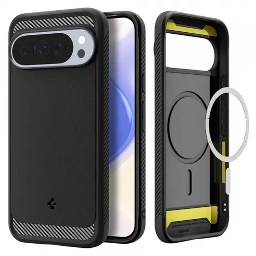 Husa  Spigen Rugged Armor, MagSafe pentru Google Pixel 10 Pro XL, Neagra