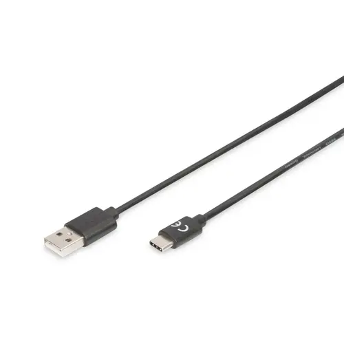 Cablu de conectare USB tip C, Assmann, tip C la A, 1 m, negru AK-300154-010-S