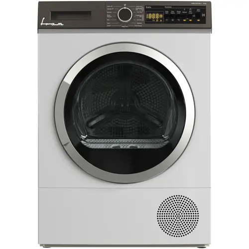Uscator de rufe Fram FHP-V9T2A++, Pompa de caldura, 9 kg, 15 programe, Clasa A++, Iluminare cuva, Indicator curatare filtru scame, Blocare acces copii, Alb