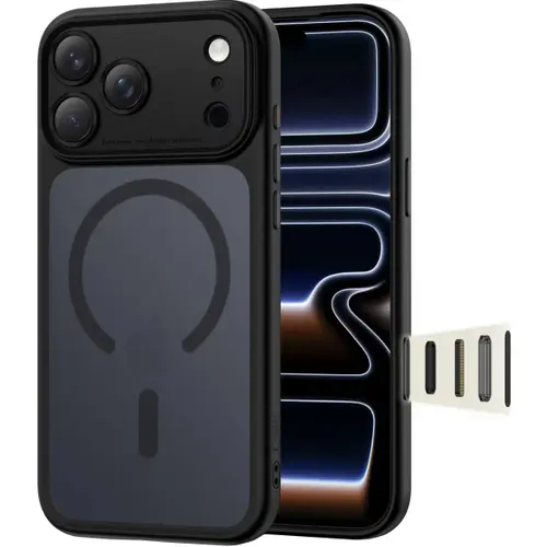 Husa MagSafe pentru Apple iPhone 17 Pro Max, Tech-Protect, MagPeak, Neagra Mata