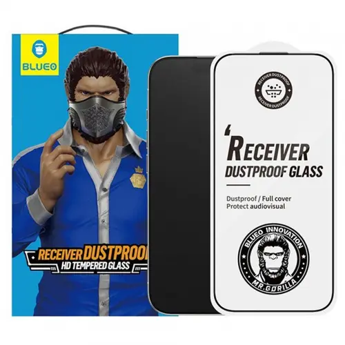 Folie de protectie Ecran Blueo Anti-Dust HD pentru Apple iPhone 16 Pro Max, Sticla Securizata, Full Glue