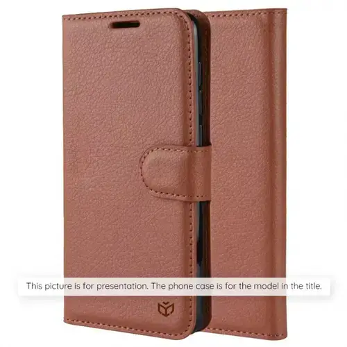 Husa pentru Samsung Galaxy S25 FE, Techsuit, Leather Folio, Maro