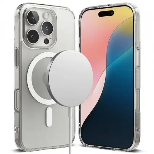 Husa MagSafe pentru Apple iPhone 16 Pro, Ringke, Fusion, Transparenta Mata