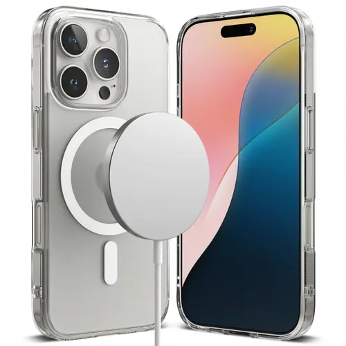 Husa MagSafe pentru Apple iPhone 16 Pro, Ringke, Fusion, Transparenta Mata