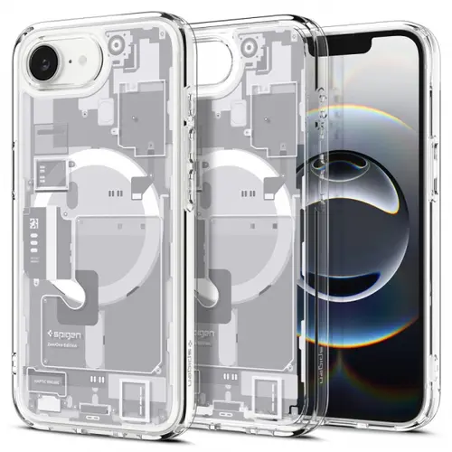 Husa MagSafe pentru Apple iPhone 16e, Spigen, Ultra Hybrid Zero One, Alba
