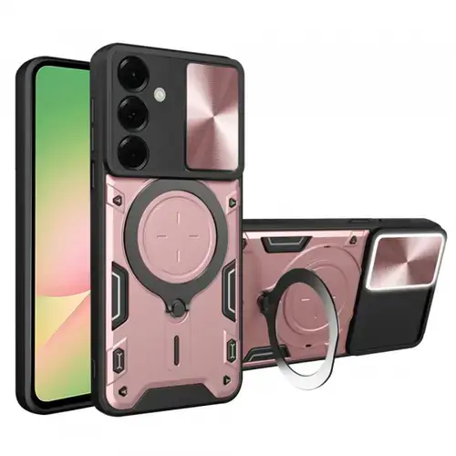 Husa pentru Samsung Galaxy A56 A566, Techsuit, CamGuard Pro, Roz Aurie