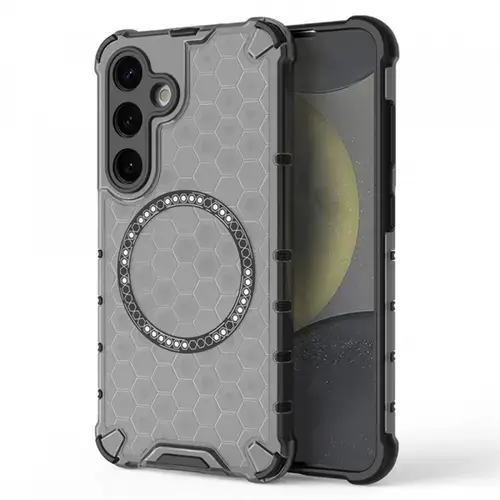 Husa MagSafe pentru Samsung Galaxy S24 S921, Techsuit, HoneyComb Shield, Neagra