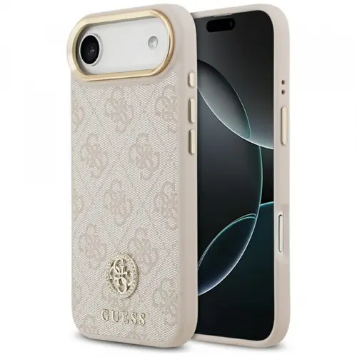 Husa MagSafe pentru Apple iPhone Air, Guess, 4G Strass Logo, Roz