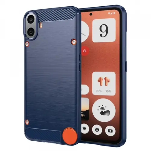 Husa pentru Nothing CMF Phone 1, Techsuit, Carbon, Albastra