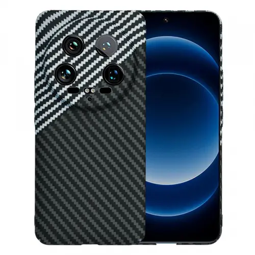 Husa pentru Xiaomi 14 Ultra, Techsuit, Carbonite FiberShell, Neagra Gri