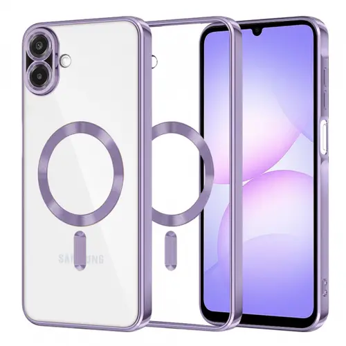 Husa MagSafe pentru Samsung Galaxy A07 4G A075, Techsuit, Luxury Crystal, Mov Deschis