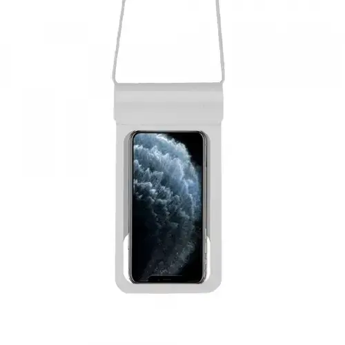 Husa Universala Waterproof pentru Telefon max. 6.8inch, Techsuit, TWC1, Argintie