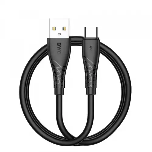 Cablu Date si Incarcare USB-A - USB-C BWOO BO-X318C, 27W, 1m, Negru
