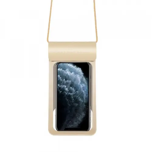 Husa Universala Waterproof pentru Telefon max. 6.8inch, Techsuit, TWC1, Aurie