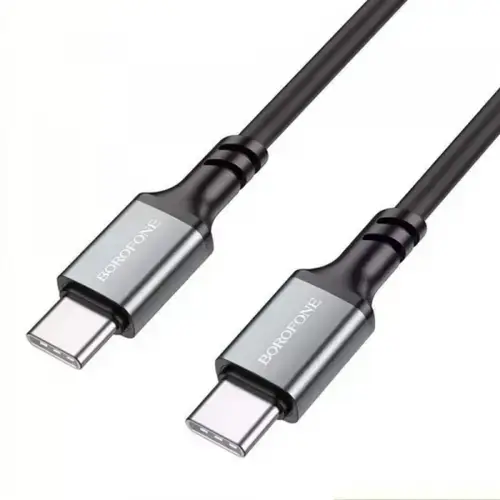 Cablu Date si Incarcare USB-C - USB-C Borofone BX83, 60W, 1m, Negru