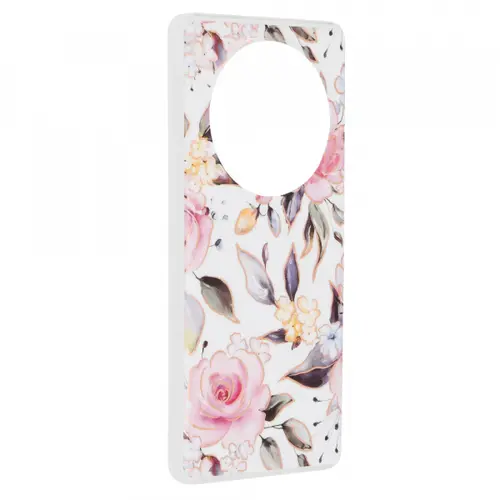 Husa pentru Honor Magic6 Lite, Techsuit, Marble, Alba