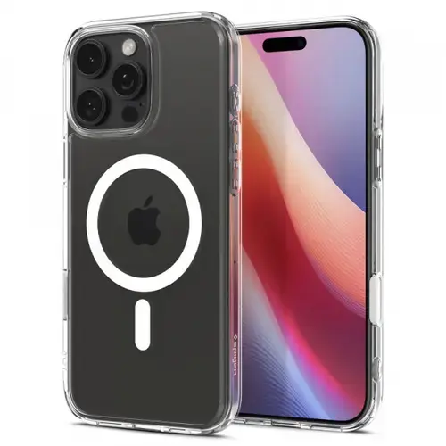 Husa MagSafe pentru Apple iPhone 16 Pro, Spigen, Ultra Hybrid T, Alba
