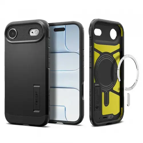 Husa MagSafe pentru Apple iPhone Air, Spigen, Tough Armor T, Neagra