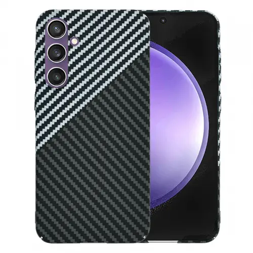 Husa pentru Samsung Galaxy S23 FE S711, Techsuit, Carbonite FiberShell, Neagra Gri