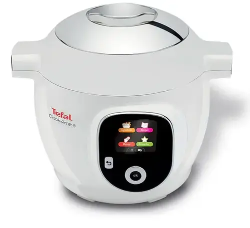 Multicooker Tefal Cook4Me CY851130, Inteligent, Gatire sub presiune, 6 moduri de gatit, instructiuni pas cu pas, rapid si usor, 150 de retete, capacitate 6L, Alb